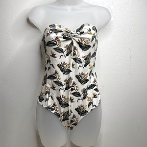 Forever 21 floral bodysuit, strapless 🌼